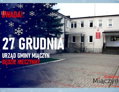 OGŁOSZENIE WÓJTA GMINY MIĄCZYN