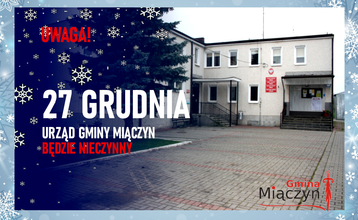 OGŁOSZENIE WÓJTA GMINY MIĄCZYN