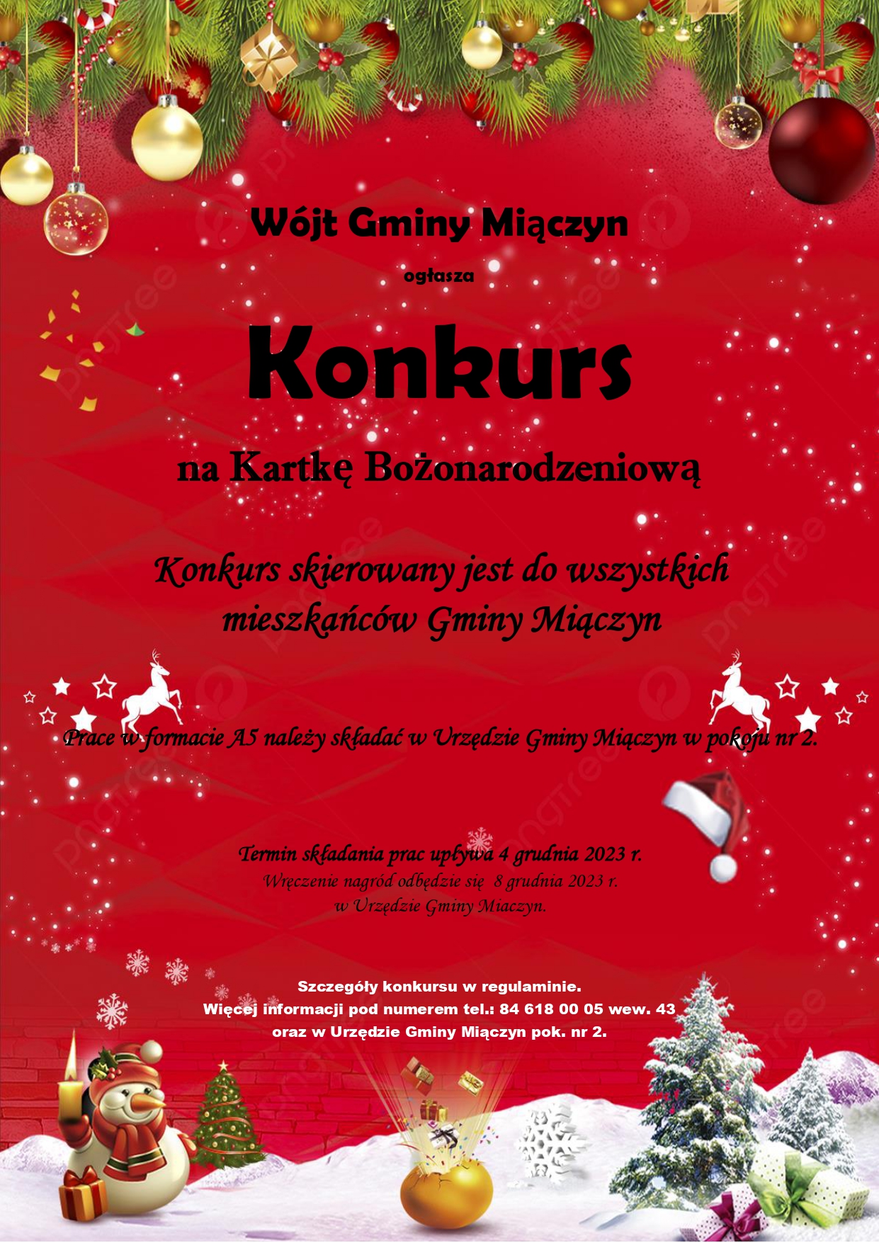 KONKURS  NA KARTKĘ BOŻONARODZENIOWĄ